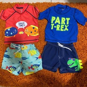 Baby Boy Two Piece Swimsuit Set Bathing
